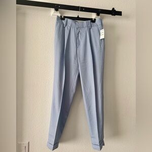 Nordstrom’s men’s slacks. “Open Edit”, pale blue, high waist, cuffed. NWT!